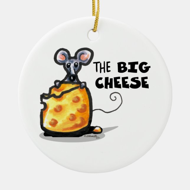 The Big Cheese Ceramic Ornament (Front)