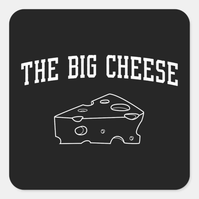 The Big Cheese Square Sticker (Front)