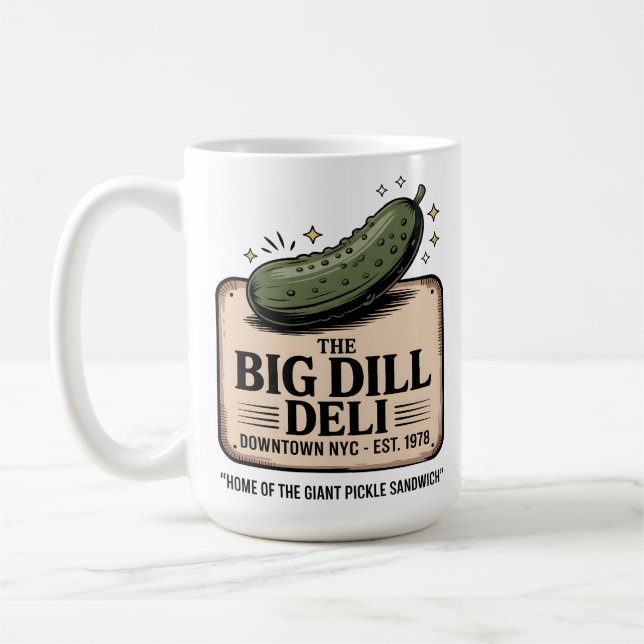 The Big Dill Deli Coffee Mug (Left)