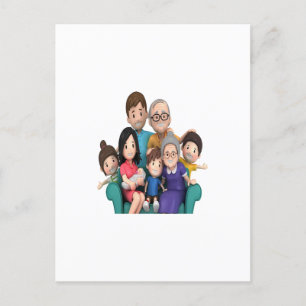 the big family postcard