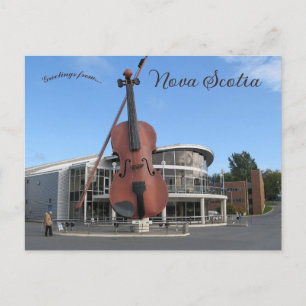 The Big Fiddle in Sydney Nova Scotia Postcard