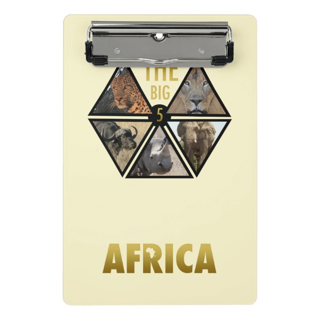 The Big Five Africa Mini Clipboard (Front)