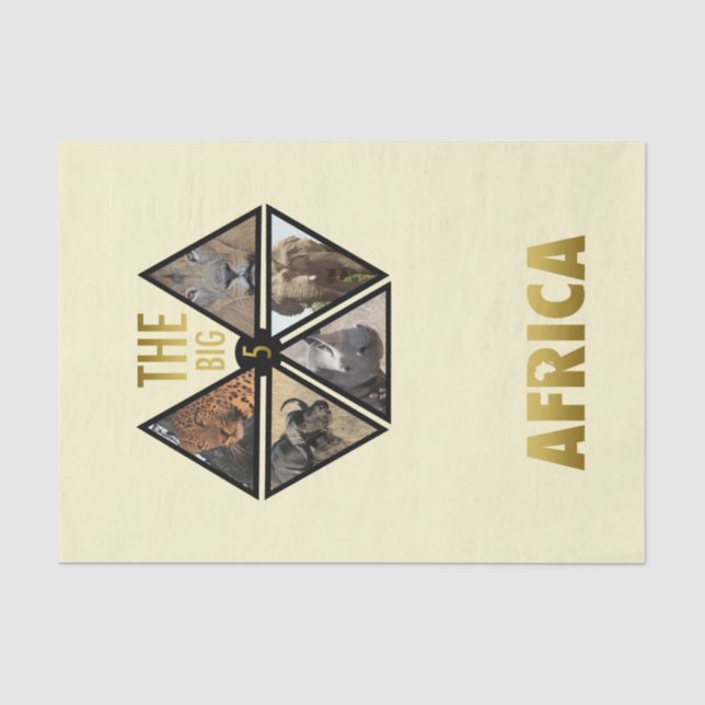 The Big Five Africa Tissue Paper (Front)