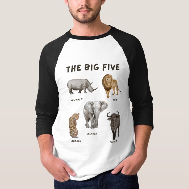 The big five African game T-Shirt (Front)