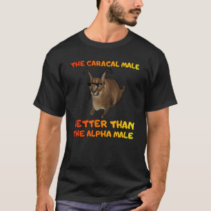 The Big Floppa Male Big Meme Caracal Male Cat T-Shirt