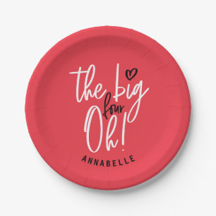 The big four oh! 40th birthday party favour gift paper plate