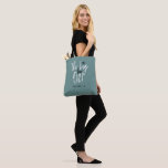 The big four oh! 40th birthday party favour gift  tote bag<br><div class="desc">The big four oh! 40th birthday party favour gift. Teal girly modern typography birthday gift tote design.</div>