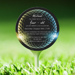 The Big Four-Oh Golf   40th Birthday Invitation