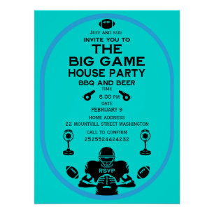 The Big Game BBQ House Party Poster