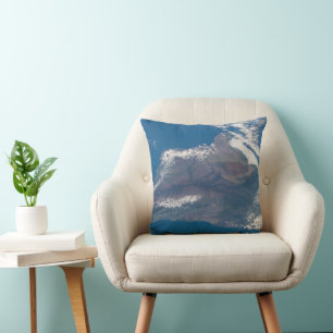 The Big Island Of Hawaii And Its Mountains Cushion