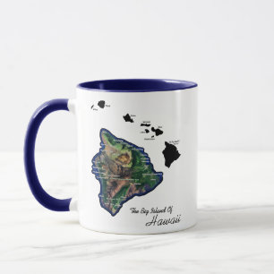 The Big Island Of Hawaii With Hawaiian Islands Mug