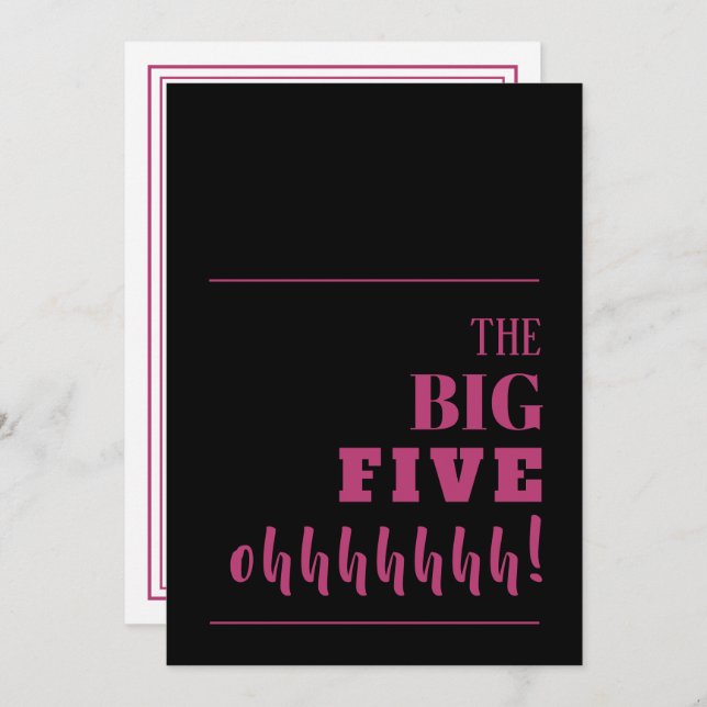 The Big One 50th Birthday Invitations (Front/Back)
