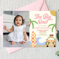 The Big One Beach Surf Picture 1st Birthday Party