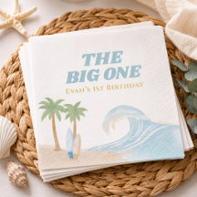 The Big One Beach Surf Summer Watercolor Coastal