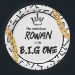 The Big One Birthday, 90's Hip Hop Paper Plate<br><div class="desc">The Notorious ONE 1st Birthday Party Plates</div>