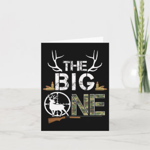 The Big One Birthday Boy Deer Hunter Camouflage 1s Card