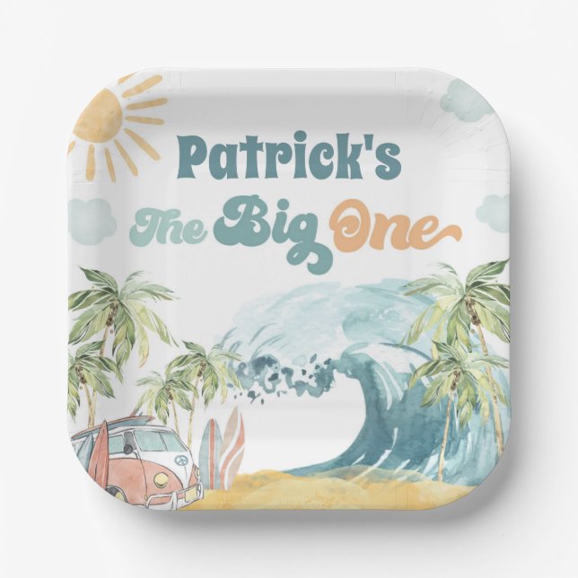 The Big ONE Birthday Party Paper Plates (Front)