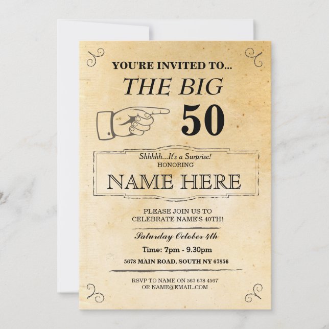 The Big One Birthday Party Rustic Paper Invite (Front)