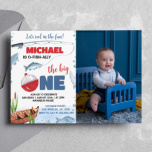 The Big One Fishing 1st Birthday Invitation
