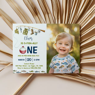 The Big One Fishing 1st Birthday Invitation