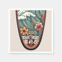 The Big One Hawaiian Surf First Birthday Paper