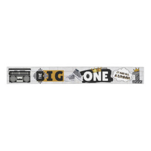 The BIG One Hip Hop Retro 1st Birthday Grosgrain Ribbon