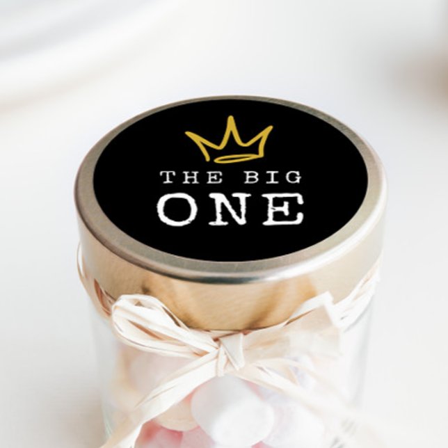 The BIG ONE | Notorious 90's 1st Birthday Party Classic Round Sticker (Creator Uploaded)