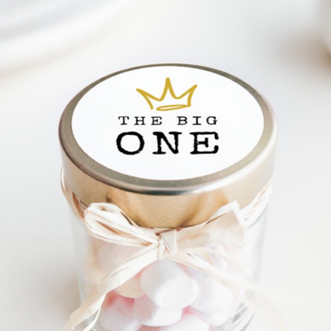 The BIG ONE | Notorious 90's 1st Birthday Party Classic Round Sticker (Creator Uploaded)