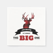 The Big One Party Napkin Hunting Theme