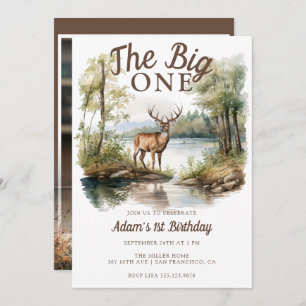 The Big One   Rustic Birthday Birthday Invitation