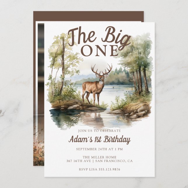 The Big One | Rustic Birthday Birthday Invitation (Front/Back)