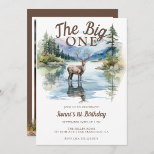 The Big One Rustic Birthday Birthday Invitation