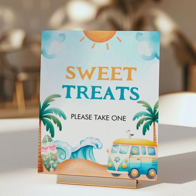 The Big One, Surf Birthday Treats Sign (Creator Uploaded)