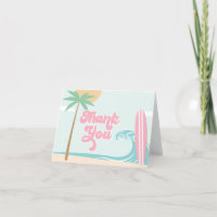 The Big One Surfing First Birthday Thank You