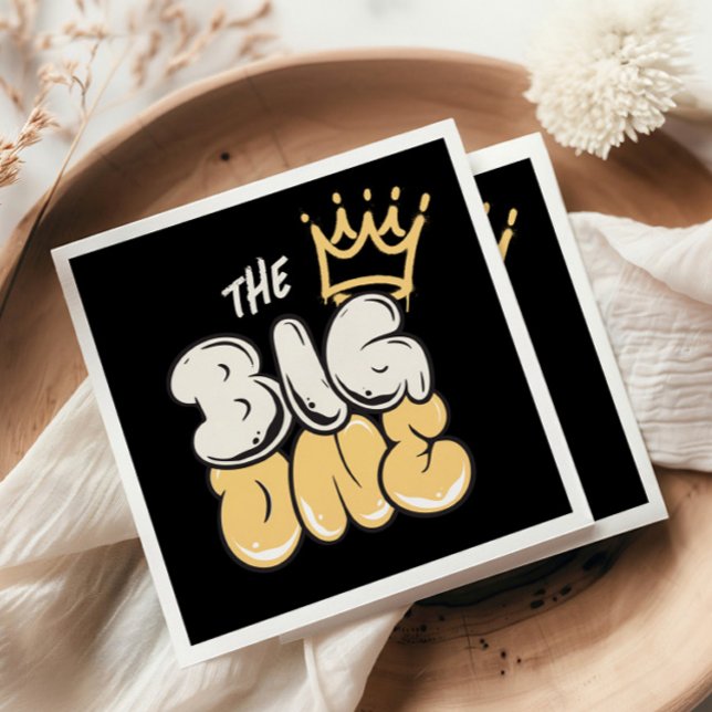 The Big One | The Notorious 90s 1st Birthday Party Napkin (Creator Uploaded)