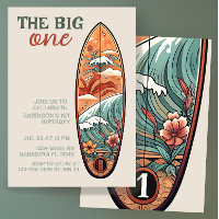 The Big One Tropical Hawaiian Surf Birthday
