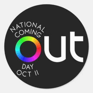 The Big OUT Round Black Sticker