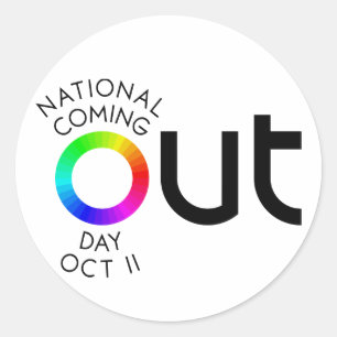 The Big OUT Round White Sticker