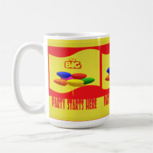 The big party starts here lets celebrate coffee mug