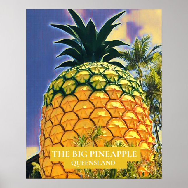 The Big Pineapple Queensland travel print (Front)