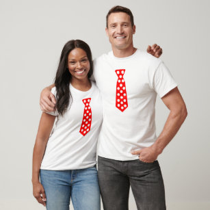 The Big Red and White Polka Dot Tie. Fun Pop Art. T-Shirt