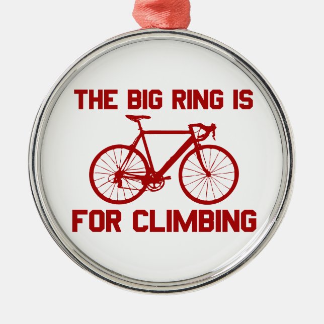 The Big Ring Is For Climbing Metal Tree Decoration (Front)