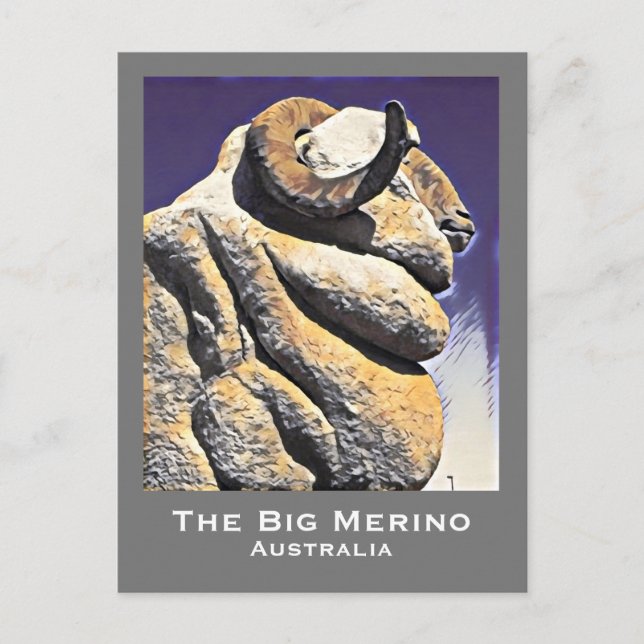 The Big Sheep big merino Australian travel icon Postcard (Front)