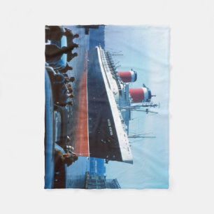 The Big Ship: SS United States Fleece Blanket