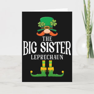 The Big Sister Leprechaun St Patricks Day Matching Card