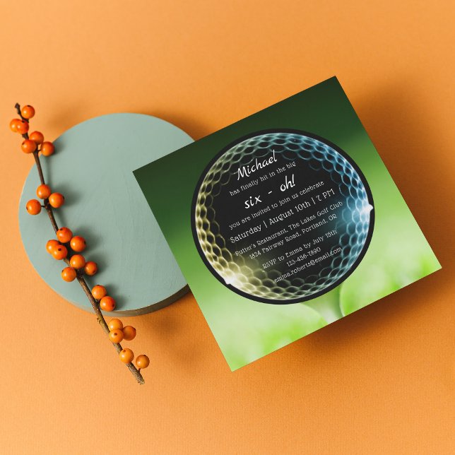 The Big Six-Oh Golf 60th Birthday Party Invitation (Creator Uploaded)