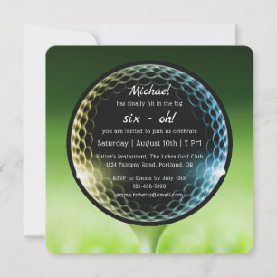 The Big Six-Oh Golf 60th Birthday Party Photo Invitation