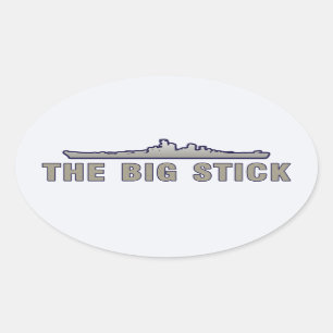 The Big Stick Oval Sticker