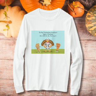 The Big Thanksgiving Showdown Pumpkin and Apple T-Shirt