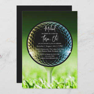 The Big Three-Oh Golf 30th Birthday Party Invitation